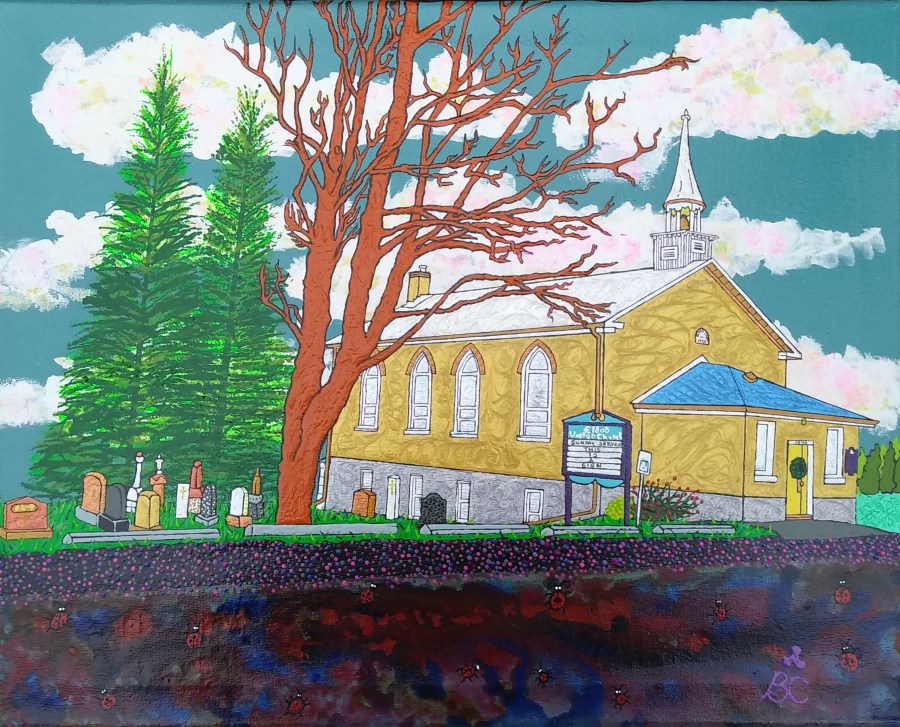 Painting of Eldad Church by Brad Cowen 2020
