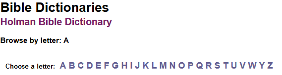 Capture Holman Bible Dictionary
